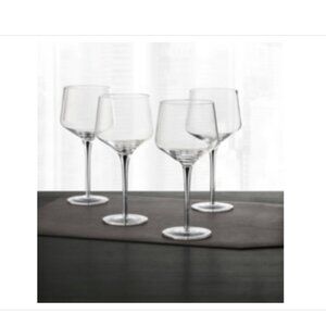 Hotel Collection Set of 4 Black-Cased Stem Wine Glasses